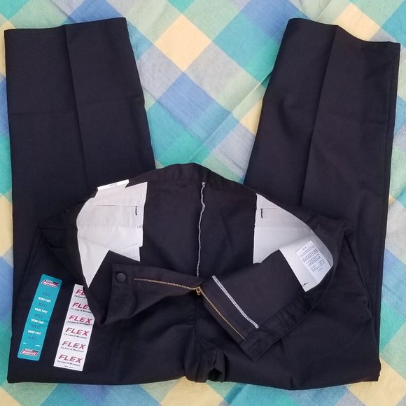 Dickies Work Pant Relaxed Fit Mens 42 X 32 Black Flex Straight Leg Pants NWT - Picture 3 of 11